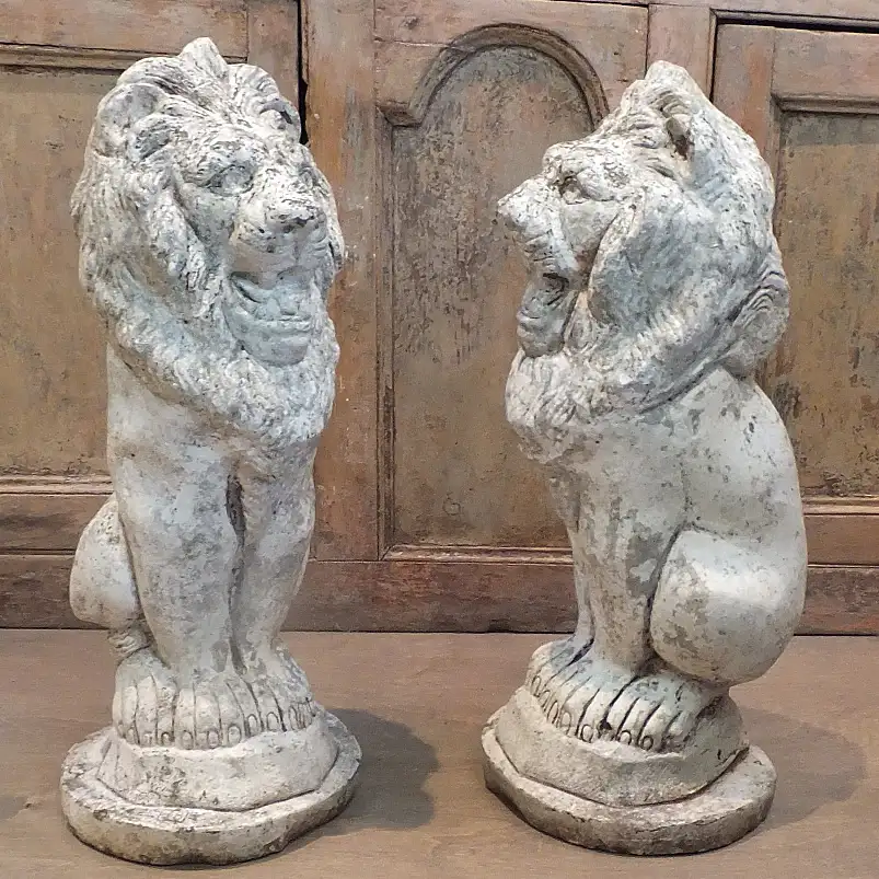 Decorating with an Antique Pair of Garden Statues