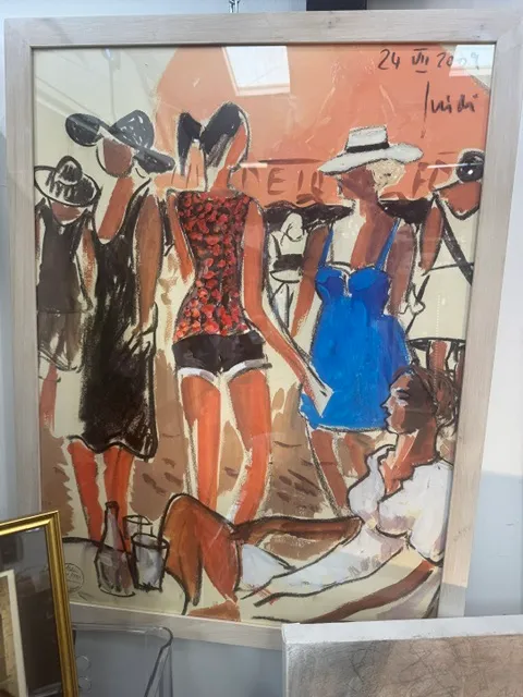 Poster by Isirdi Girl in denim shorts