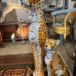 Pair of Italian ceramic Cheeters